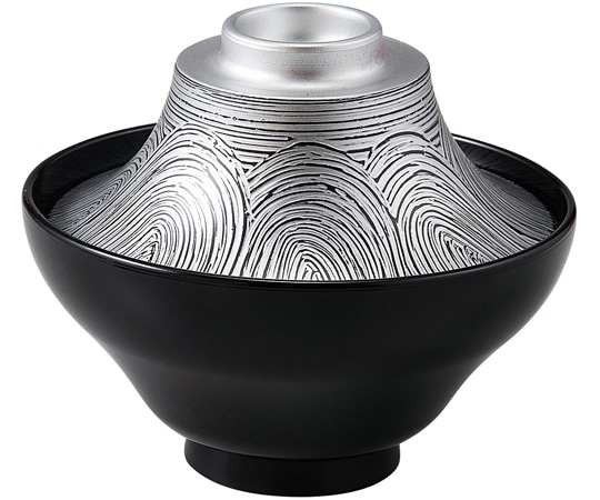 福井クラフト 福富士椀(蓋親)銀雲研出し 31008010 1個（ご注文単位1個）【直送品】