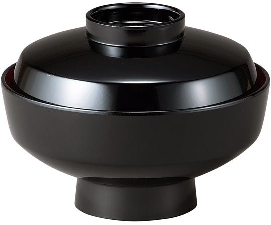 福井クラフト TM直天竜寺吸物椀 黒無地内朱 30048310 1個（ご注文単位1個）【直送品】