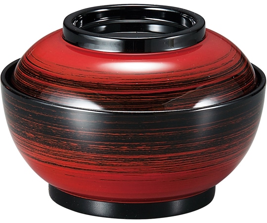 福井クラフト 4.2寸 お好み椀 朱カスミ 37002040 1個（ご注文単位1個）【直送品】