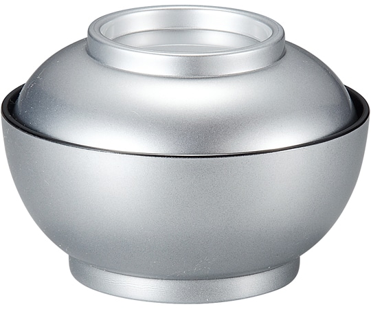 福井クラフト 4.2寸 お好み椀 銀透き内黒 37002045 1個（ご注文単位1個）【直送品】