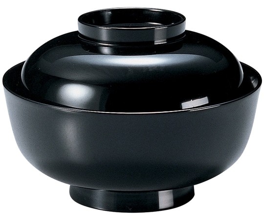 福井クラフト 四ッ椀(汁)黒(蓋親) 33100310 1個（ご注文単位1個）【直送品】