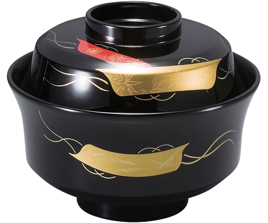 福井クラフト 耐熱新4寸 黒/短冊 内黒 33023770 1個（ご注文単位1個）【直送品】