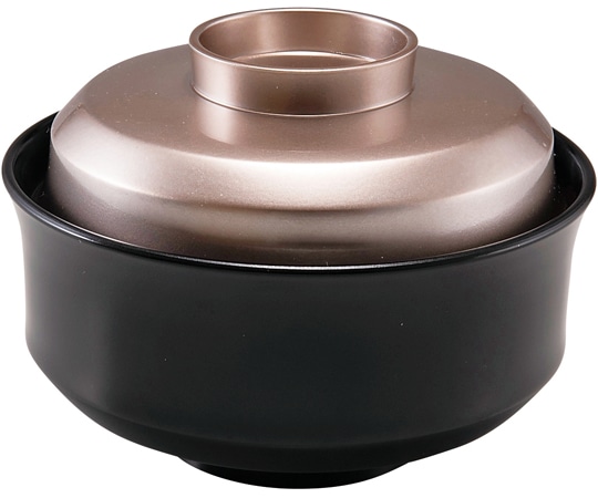 福井クラフト 耐熱4.5寸 天竜寺椀 蓋総銀透き/親総黒 33710830 1個（ご注文単位1個）【直送品】