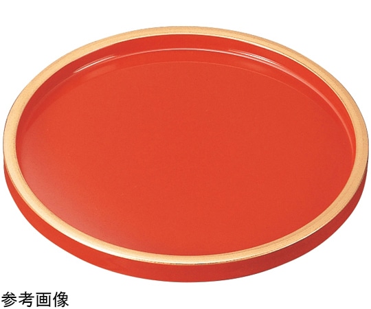福井クラフト 8寸 DX丸盆 朱天金/裏朱 15214390 1個（ご注文単位1個）【直送品】