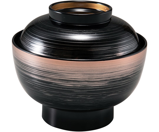 福井クラフト 耐熱4.5寸 雑煮椀 銀かすみ高台内金 内黒 33710890 1個（ご注文単位1個）【直送品】