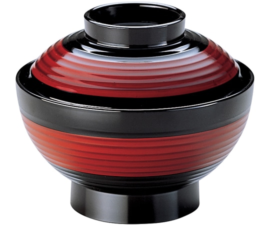 福井クラフト 平筋雑煮椀 元禄塗分け 35000370 1個（ご注文単位1個）【直送品】