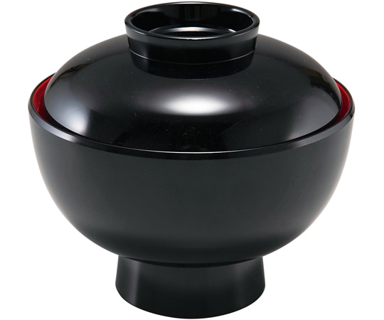 福井クラフト 4.2寸 雑煮椀 黒内朱 33710760 1個（ご注文単位1個）【直送品】