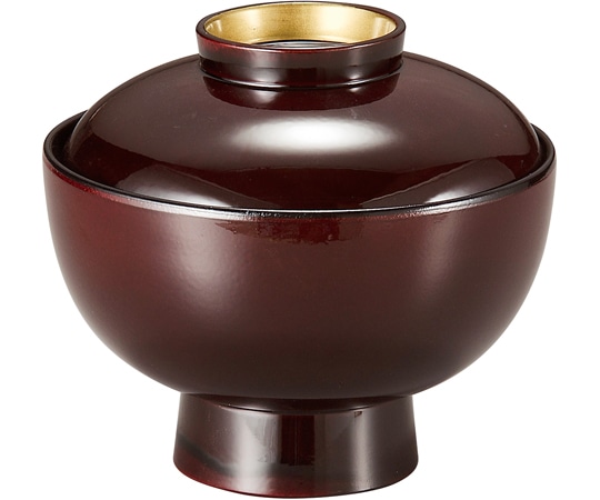 福井クラフト 4.2寸 雑煮椀 溜高台内金 37002060 1個（ご注文単位1個）【直送品】