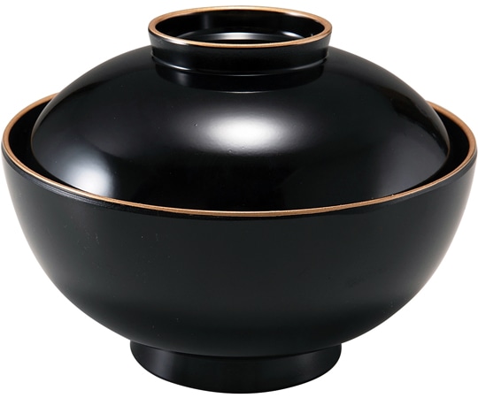 福井クラフト 耐熱4.5寸 仙才雑煮椀 総黒天金 33710860 1個（ご注文単位1個）【直送品】