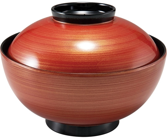 福井クラフト 耐熱4.5寸 仙才雑煮椀 朱こがね 内黒 33710840 1個（ご注文単位1個）【直送品】