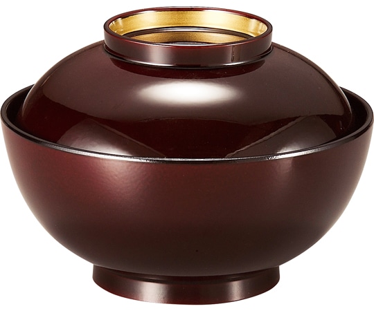 福井クラフト 正4.5寸 雑煮椀 溜高台内金 内黒 37002095 1個（ご注文単位1個）【直送品】