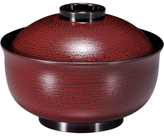 福井クラフト TA4.5寸 ゆり型雑煮椀 溜刷毛目内黒 31006780 1個（ご注文単位1個）【直送品】