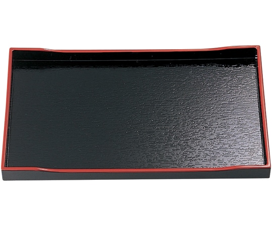 福井クラフト 8.5寸 木目ぜんざい盆 黒天朱(L盆) 15165110 1個（ご注文単位1個）【直送品】