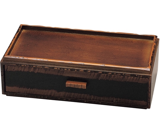 福井クラフト 木製奥広荒彫カスター&箸箱 栃 85914830 1個（ご注文単位1個）【直送品】