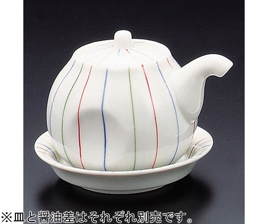 福井クラフト 陶)丸醤油差受皿三色十草 80501690 1個（ご注文単位1個）【直送品】