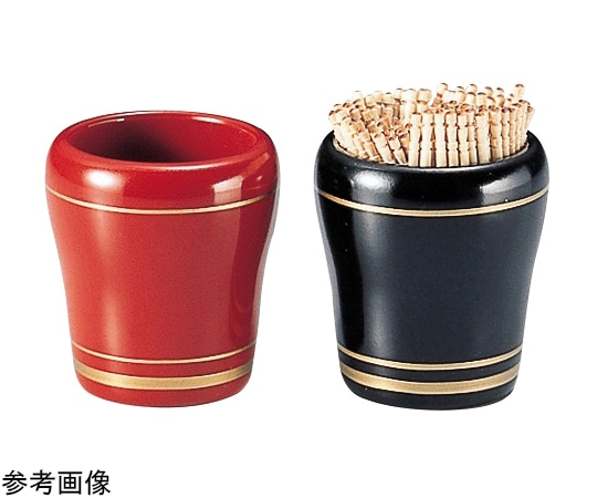 福井クラフト まゆ型楊子入 朱に金ライン 82155010 1個（ご注文単位1個）【直送品】