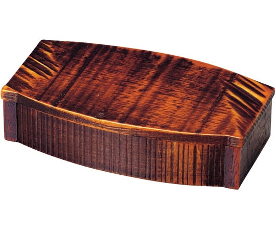 福井クラフト 木製荒彫小判楊枝入れ 栃塗 85914945 1個（ご注文単位1個）【直送品】