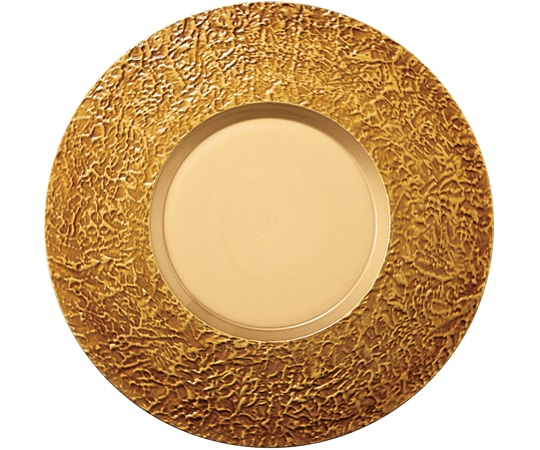 福井クラフト 耐熱28cm ムーンプレート 墨入れ金/裏黒塗 54301400 1個（ご注文単位1個）【直送品】