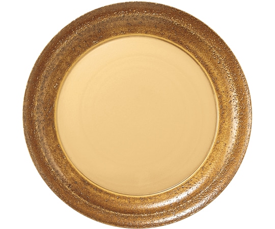 福井クラフト 耐A φ240双輪丸皿 絞り墨入れ金/裏黒塗 54301490 1個（ご注文単位1個）【直送品】