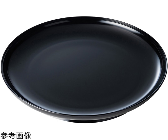福井クラフト 8寸 冠皿 黒裏黒塗 50023540 1個（ご注文単位1個）【直送品】