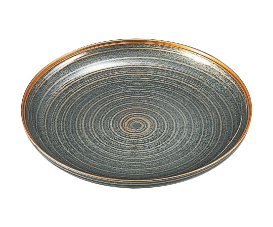 福井クラフト 尺0 冠皿 金駒筋 グレーパール 53290120 1個（ご注文単位1個）【直送品】