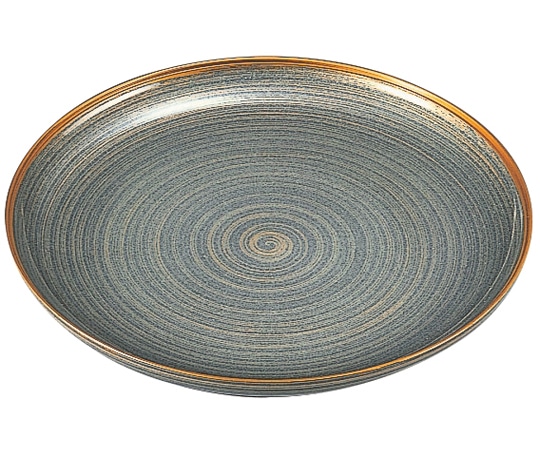 福井クラフト 尺2 冠皿 金駒筋 グレーパール 53290140 1個（ご注文単位1個）【直送品】