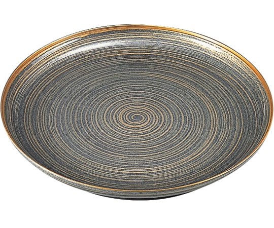 福井クラフト 尺3 冠皿 金駒筋 グレーパール 53290150 1個（ご注文単位1個）【直送品】