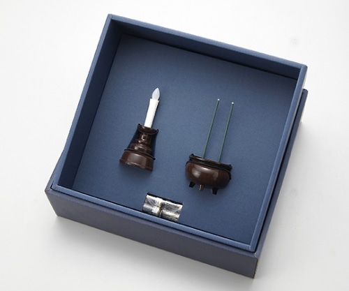 旭電機化成 安心のろうそくお線香セット(各1個) ブラウン AGI-101DB 1個(ご注文単位1個)【直送品】