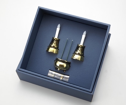 旭電機化成 安心のろうそくお線香セット(ろうそく2個線香1個) ゴールド AGI-102GD 1個(ご注文単位1個)【直送品】