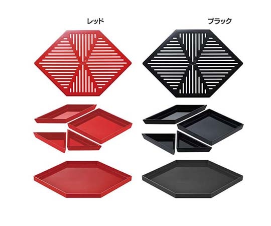 川﨑合成樹脂 マルチトレイ パティエ レッド PR-060 1個（ご注文単位1個）【直送品】