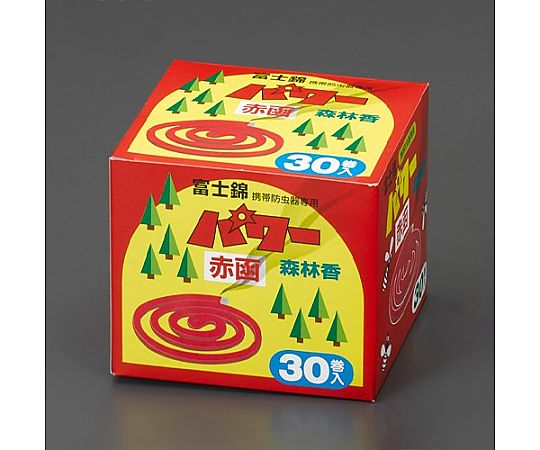 エスコ 虫除け線香(パワー森林香/30巻) EA941B-21 1個(ご注文単位1個)【直送品】