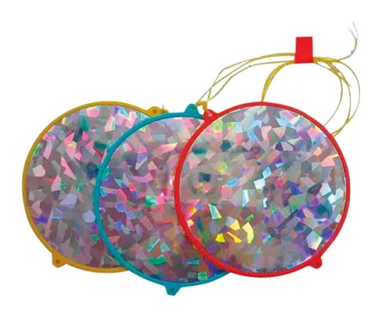 コンパル 動物忌避用 ピカピカ防鳥(3色組)9.5cm 1個 (ご注文単位1個)【直送品】