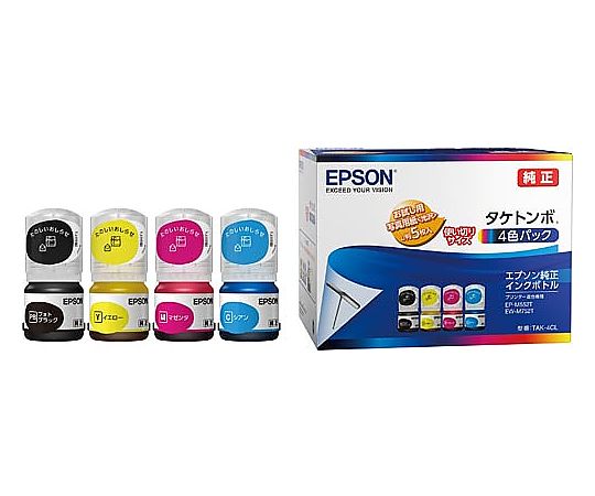 エプソン 純正インクボトル 4色パック TAK-4CL 1個(ご注文単位1個)【直送品】