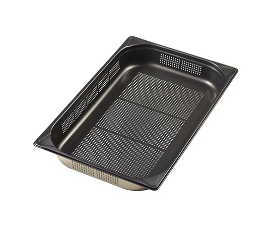 エムテートリマツ 18-8ノンスティックGNパンⅡ(穴明) 1/1 100mm  1個（ご注文単位1個）【直送品】