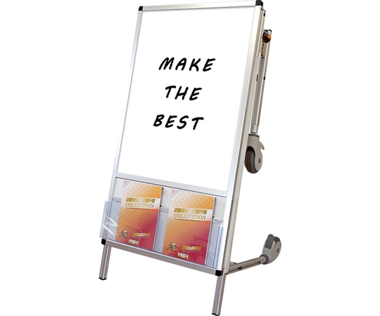 常磐精工 サポートサインショートストレッチャー ホワイトボード(下部カタログケース) SPS-STANKA-WBKC 1台(ご注文単位1台)【直送品】