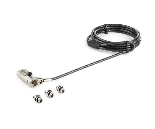 StarTech.com 4桁ダイヤル錠セキュリティワイヤー 2m 標準(ケンジントン)スロット/Noble Wedgeスロット/Nano Saverスロット対応 LTULOCK4D 1個(ご注文単位1個)【直送品】