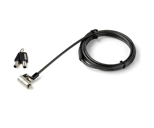 StarTech.com ノートパソコン盗難防止セキュリティワイヤーロック/2m/シリンダー錠(キー2個付属)/3種類のセキュリティスロット(標準、Noble Wedge、Nano Saver)搭載機器に対応/ビニールコーティング対応ノートPC防犯ワイヤーロック LTULOCKKEY 1個(ご注文単位1個)【直送品】