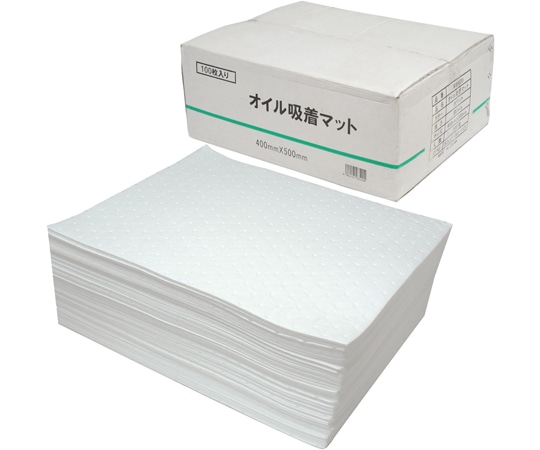 小野商事 オイル吸着マット 2×400×500mm 100枚入 WS6020 1箱(ご注文単位1箱)【直送品】