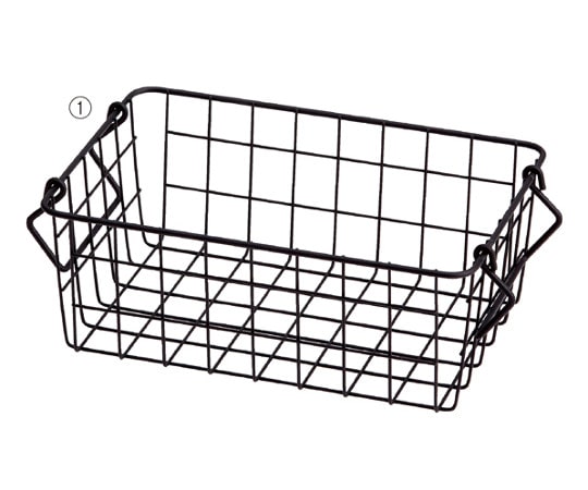 アズワン スタッキングワイヤーバスケット 26×18×10cm 61-544-68-1 1個（ご注文単位1個）【直送品】