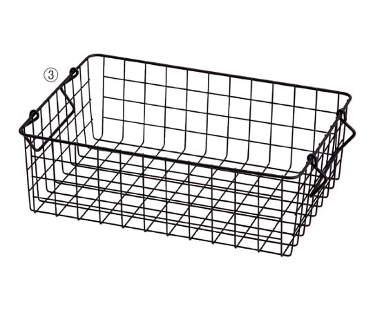 アズワン スタッキングワイヤーバスケット 37×26×12cm 61-544-68-3 1個（ご注文単位1個）【直送品】