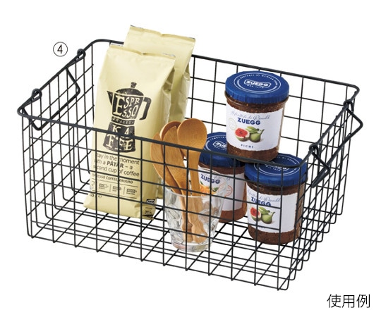 アズワン スタッキングワイヤーバスケット 37×26×18cm 61-544-68-4 1個（ご注文単位1個）【直送品】