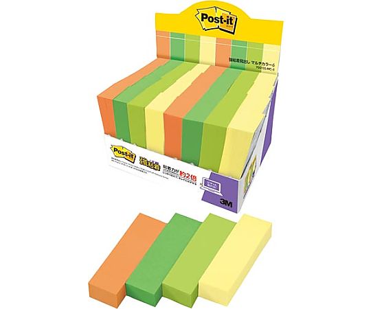 スリーエム 強粘着マルチカラー6 50×15 4色 32冊 7001SS-MC-6 1パック(ご注文単位1パック)【直送品】