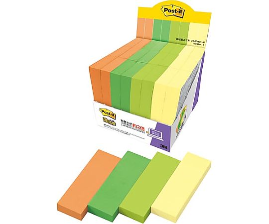 スリーエム 強粘着マルチカラー6 75×25 4色 24冊 5001SS-MC-6 1パック(ご注文単位1パック)【直送品】