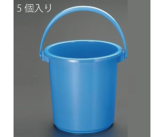 エスコ 10.0L ポリバケツ(5個) EA991PE-10 1組(ご注文単位1組)【直送品】