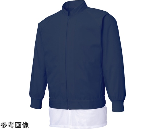 サンエス 男女共用混入だいきらい長袖ジャケット ネイビー 5L FX70951R 1枚（ご注文単位1枚）【直送品】