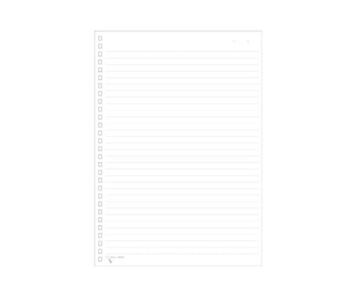 LIHITLAB ツイストリング・ノート<専用リーフ・横罫A罫> 1組(30枚入) N1600A 1組(ご注文単位1組)【直送品】