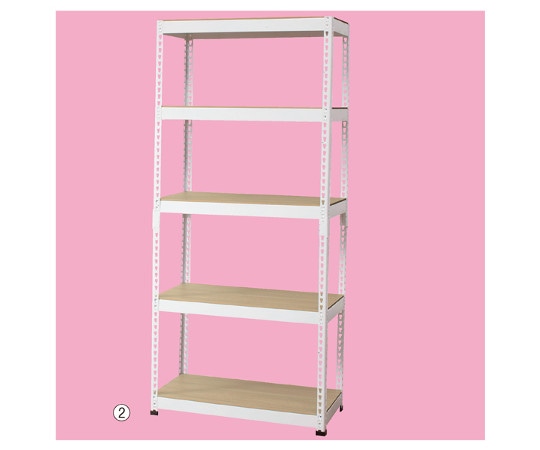 アズワン METAL&WOODRACK 5段 幅81cm ホワイト 61-662-9-2 1台（ご注文単位1台）【直送品】