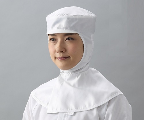 ガードナー スタンダードツバ付きクリーンフード(白) Mサイズ CB4047-1 1枚 (ご注文単位1枚)【直送品】