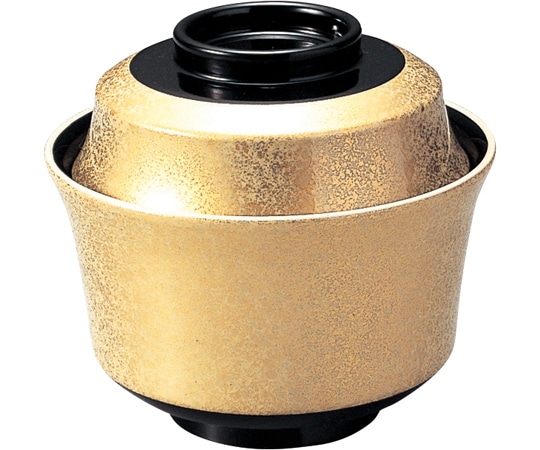 福井クラフト 耐熱3.6寸 天竜寺椀 金しぶき 内黒 12024780 1個（ご注文単位1個）【直送品】