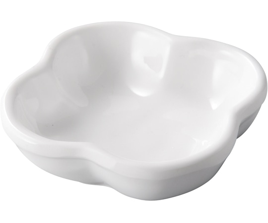 福井クラフト メラミン 8.0 クローバー姫小皿 白グロス 51024090 1個（ご注文単位1個）【直送品】